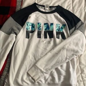 Pink crew neck hoodie